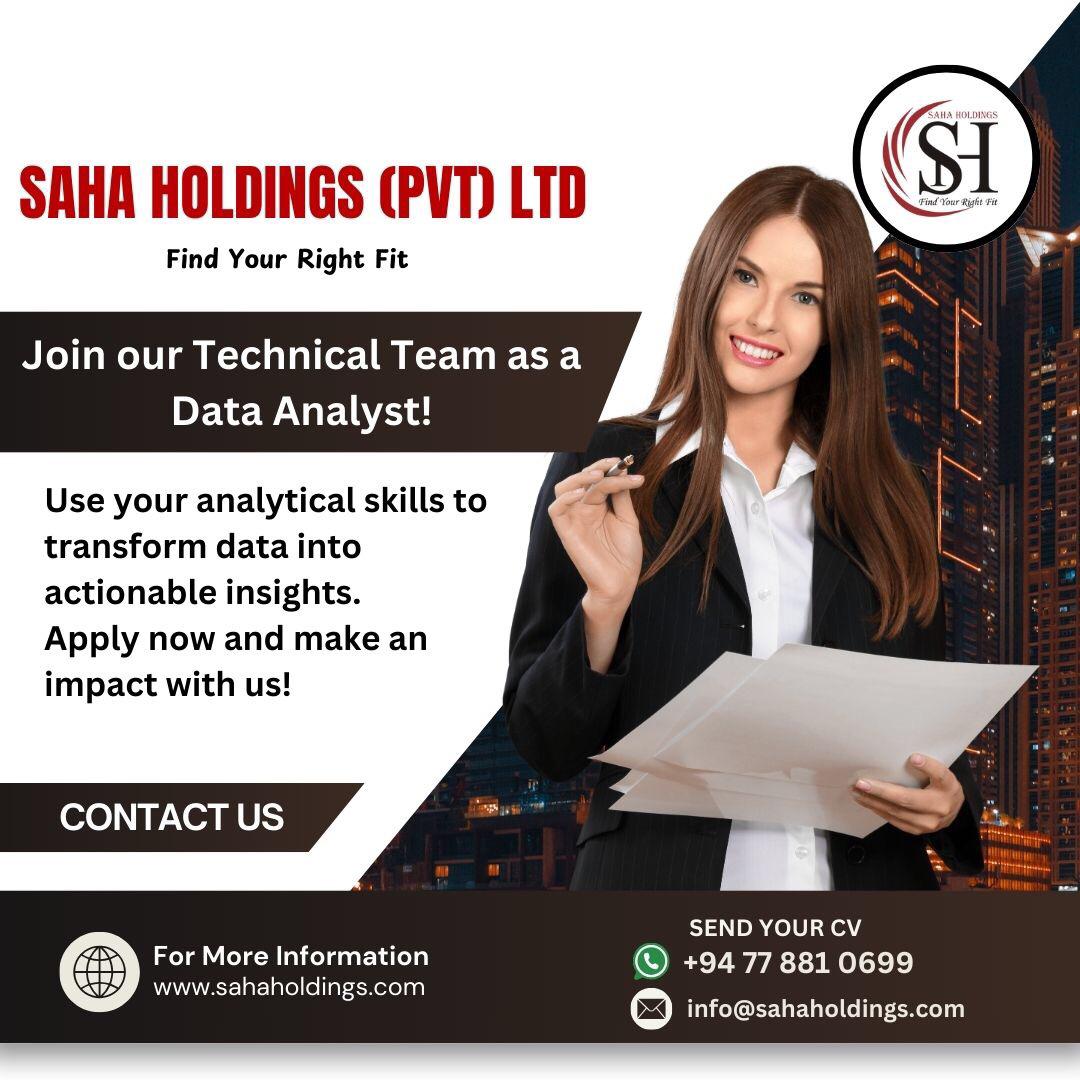 💥 SAHA HOLDINGS (PVT) LTD 💥 NOW HIRING!